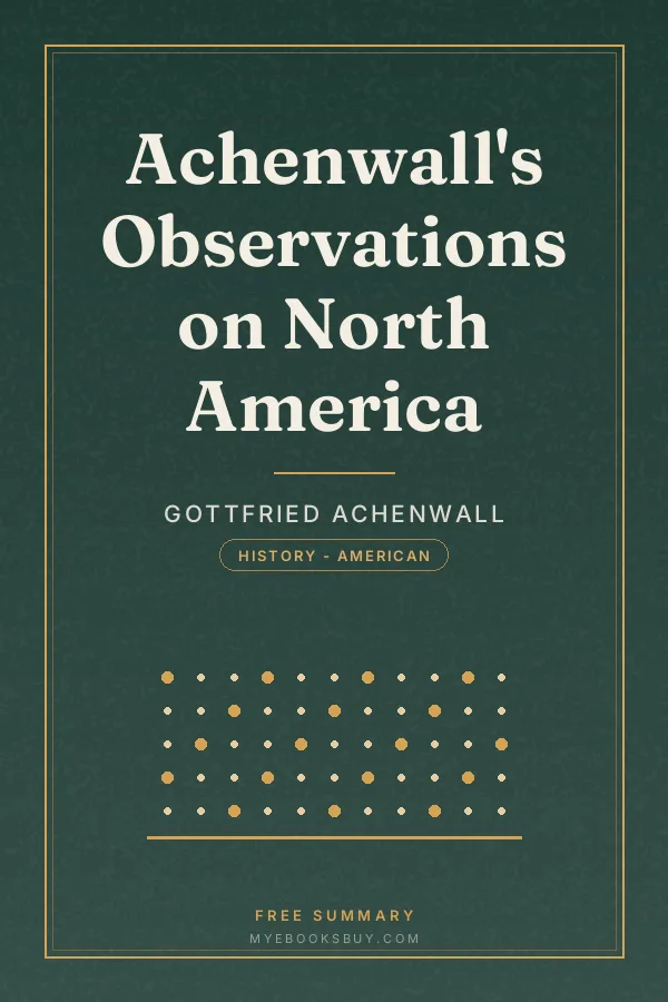 Cover of Achenwall's Observations on North America