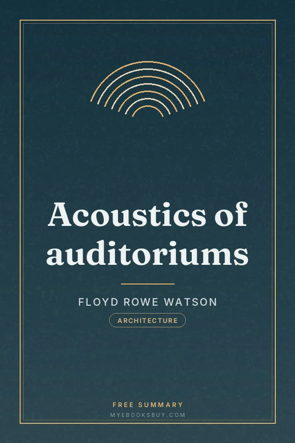 Cover of Acoustics of auditoriums