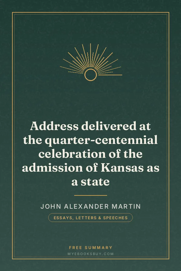 Cover of Address delivered at the quarter-centennial celebration of the admission of Kansas as a state