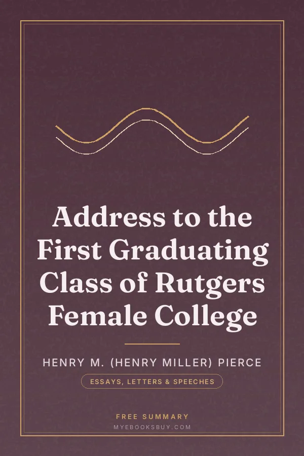 Cover of Address to the First Graduating Class of Rutgers Female College