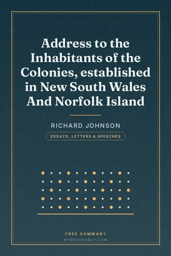 Cover of Address to the Inhabitants of the Colonies, established in New South Wales And Norfolk Island