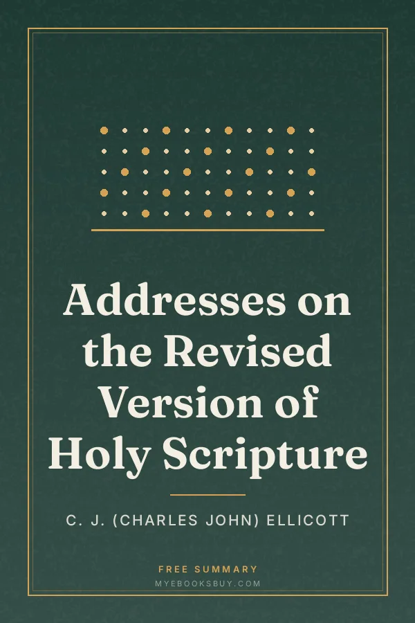 Cover of Addresses on the Revised Version of Holy Scripture