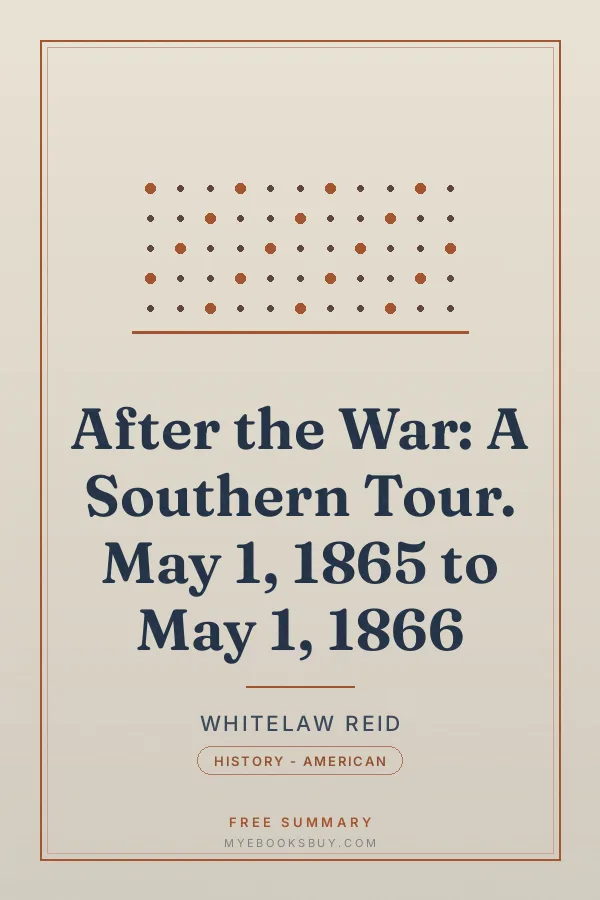 Cover of After the War: A Southern Tour. May 1, 1865 to May 1, 1866
