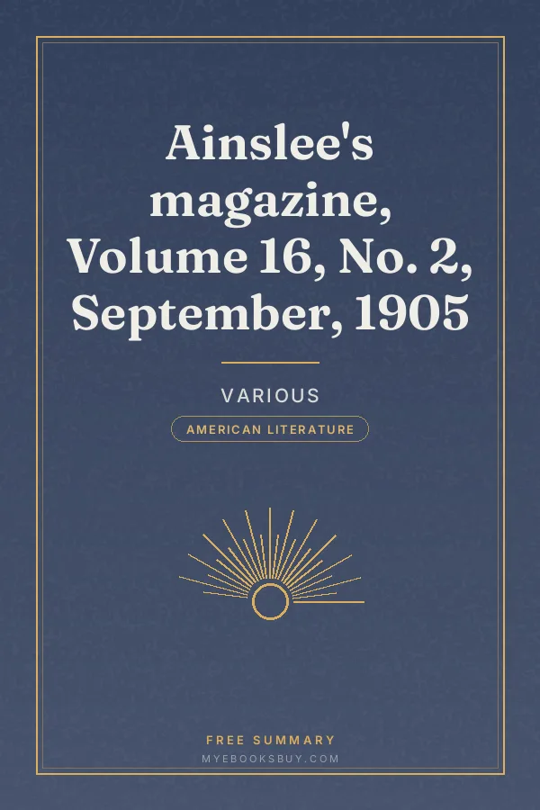 Cover of Ainslee's magazine, Volume 16, No. 2, September, 1905
