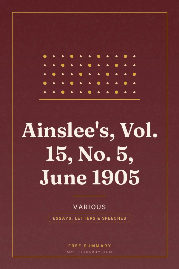 Cover of Ainslee's, Vol. 15, No. 5, June 1905