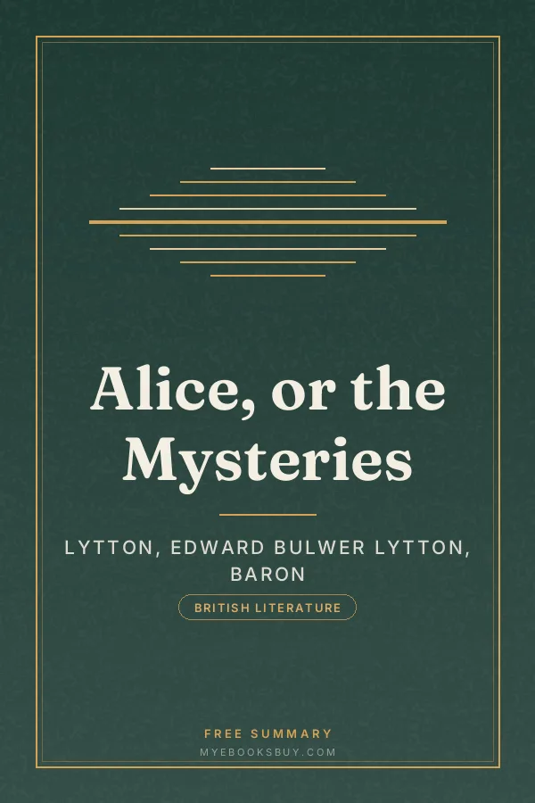 Cover of Alice, or the Mysteries