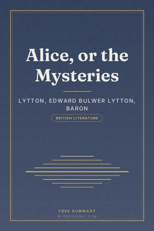Cover of Alice, or the Mysteries