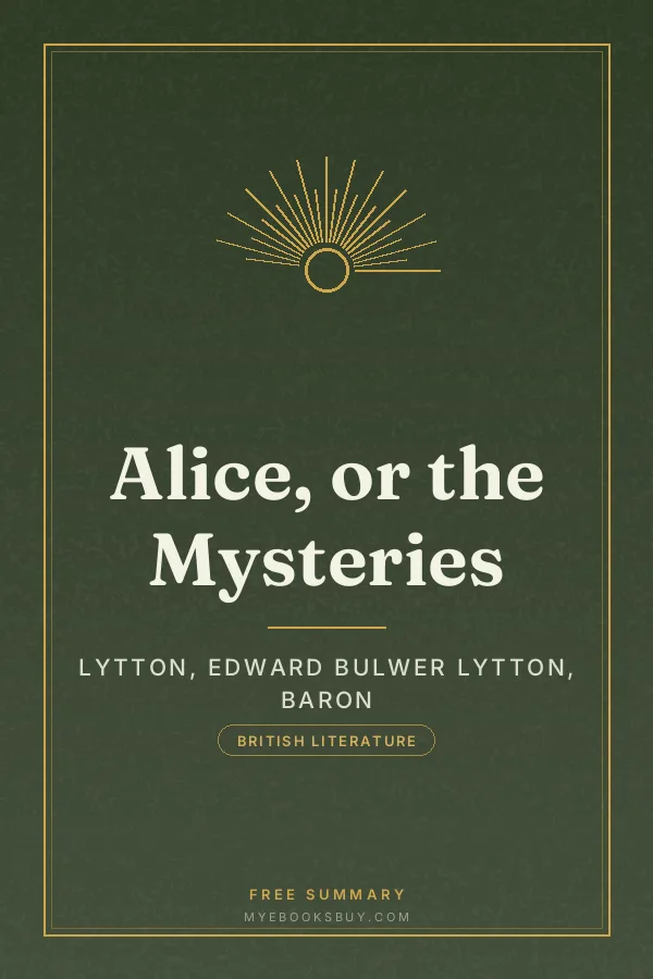 Cover of Alice, or the Mysteries
