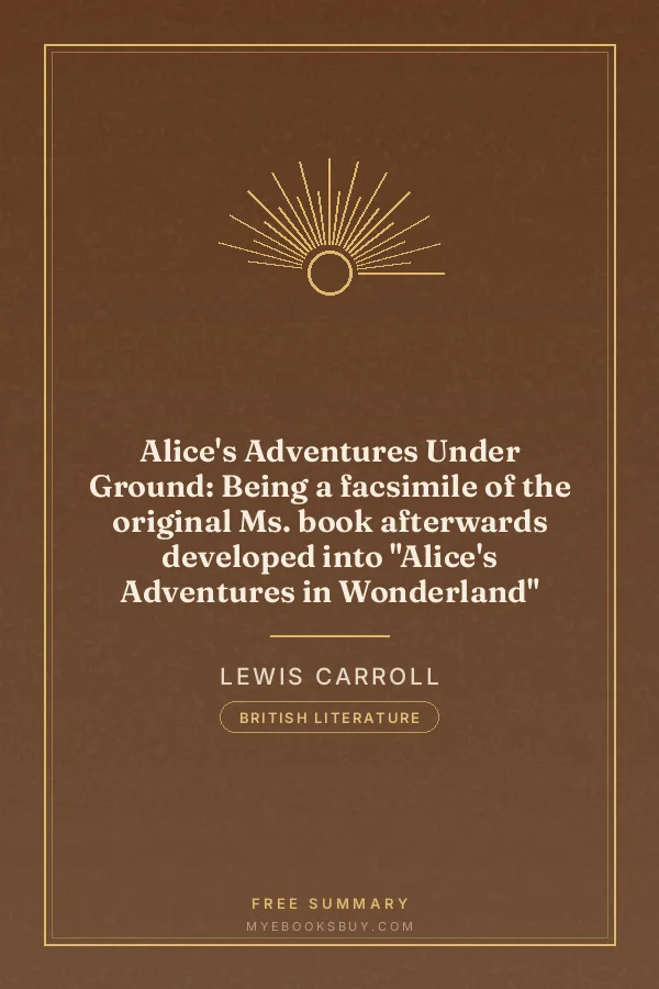 Cover of Alice's Adventures Under Ground: Being a facsimile of the original Ms. book afterwards developed into "Alice's Adventures in Wonderland"