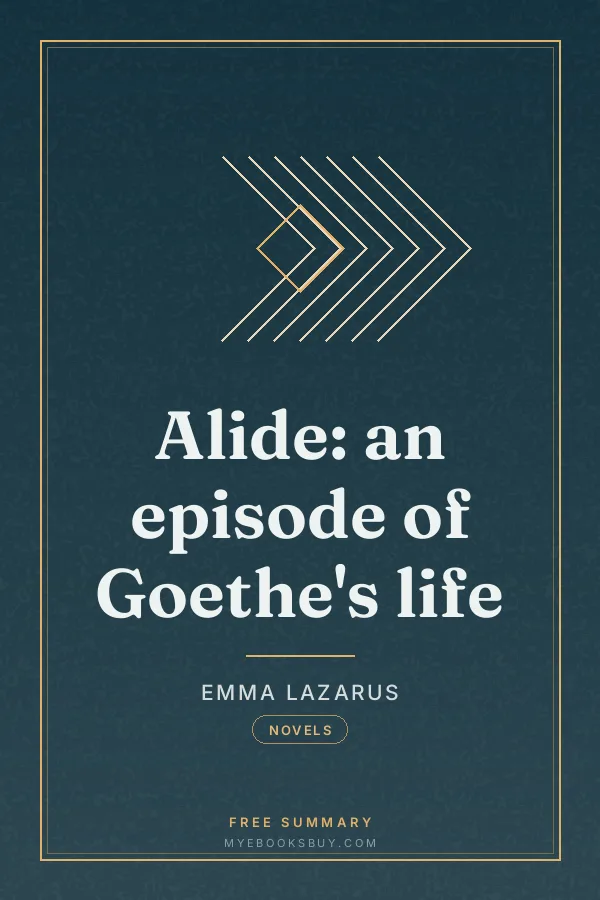 Cover of Alide: an episode of Goethe's life