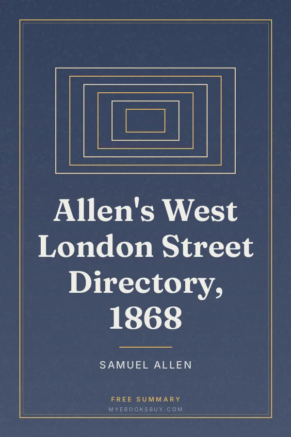 Cover of Allen's West London Street Directory, 1868
