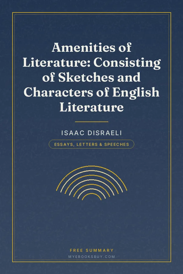 Cover of Amenities of Literature: Consisting of Sketches and Characters of English Literature