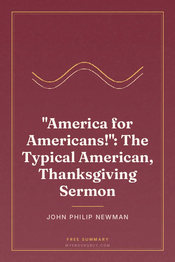 Cover of "America for Americans!": The Typical American, Thanksgiving Sermon