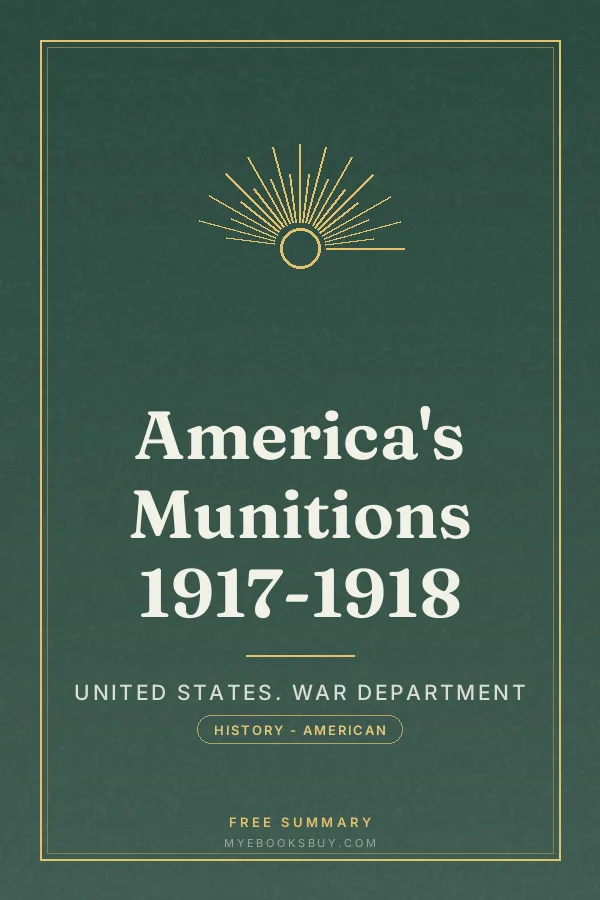 Cover of America's Munitions 1917-1918