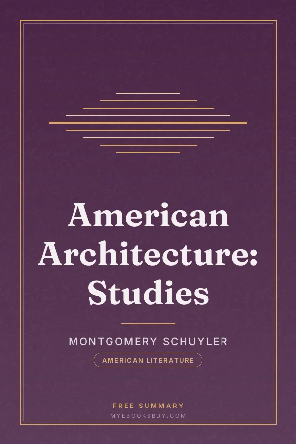 Cover of American Architecture: Studies