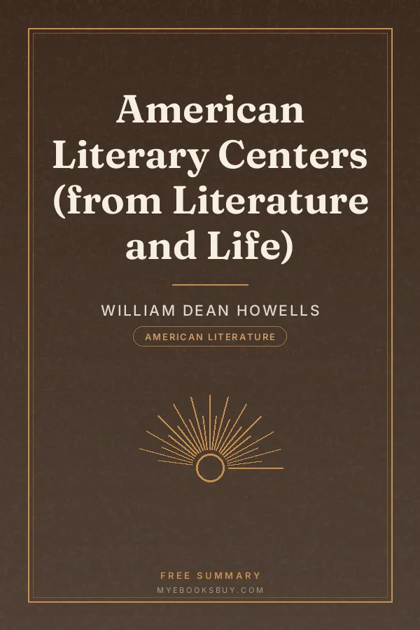 Cover of American Literary Centers (from Literature and Life)