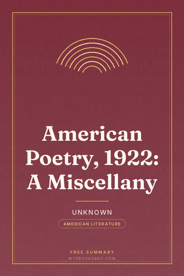 Cover of American Poetry, 1922: A Miscellany