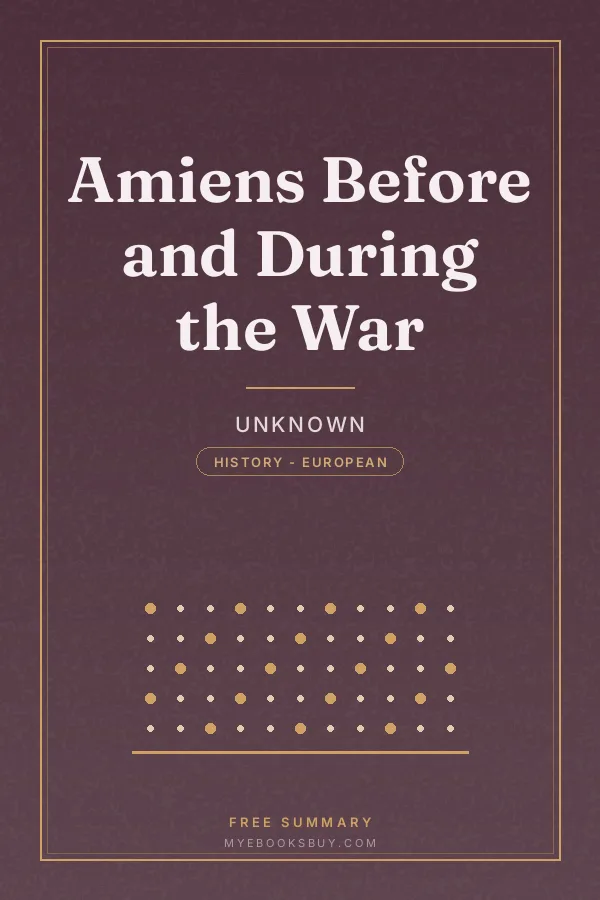 Cover of Amiens Before and During the War