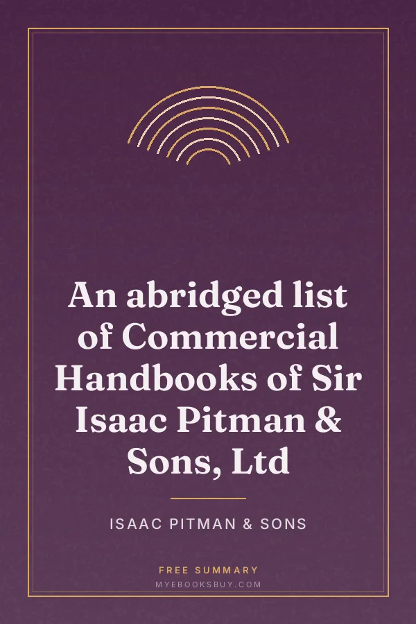 Cover of An abridged list of Commercial Handbooks of Sir Isaac Pitman & Sons, Ltd