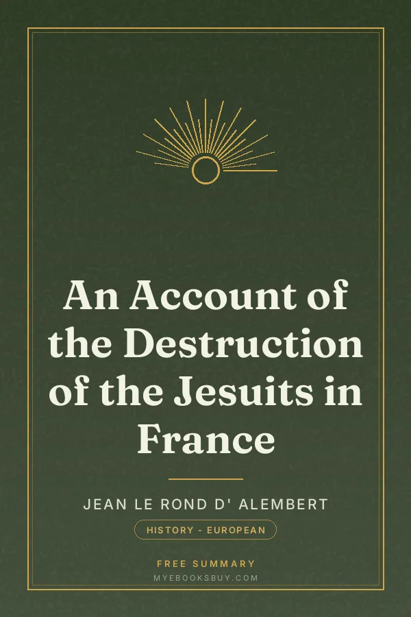 Cover of An Account of the Destruction of the Jesuits in France