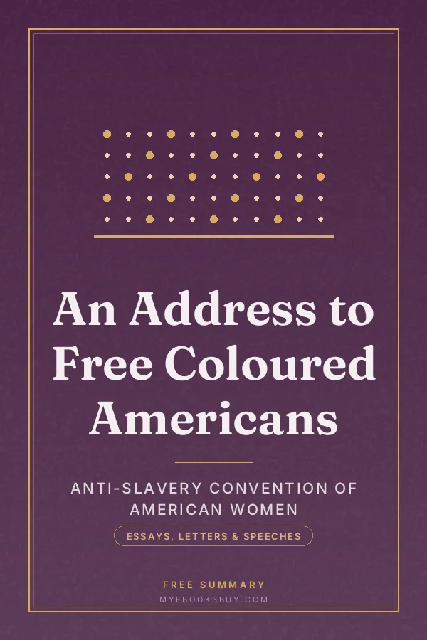 Cover of An Address to Free Coloured Americans