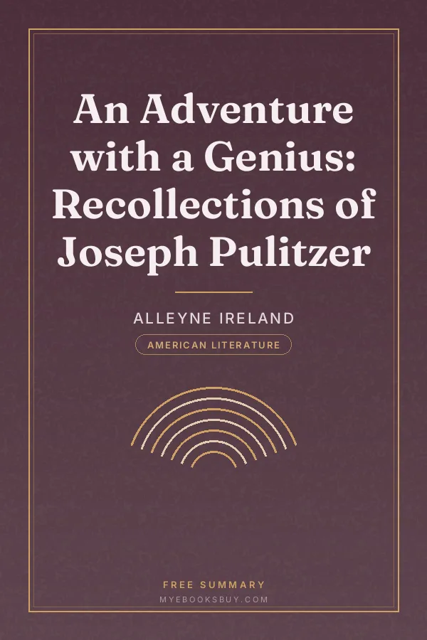 Cover of An Adventure with a Genius: Recollections of Joseph Pulitzer