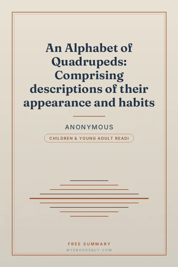 Cover of An Alphabet of Quadrupeds: Comprising descriptions of their appearance and habits