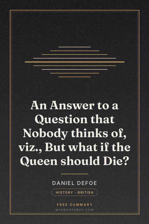 Cover of An Answer to a Question that Nobody thinks of, viz., But what if the Queen should Die?