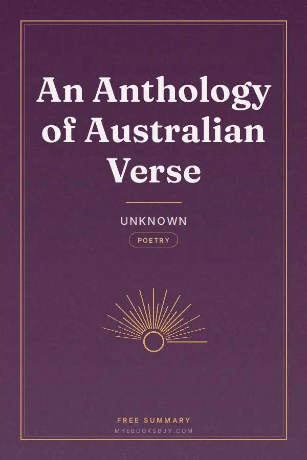 Cover of An Anthology of Australian Verse