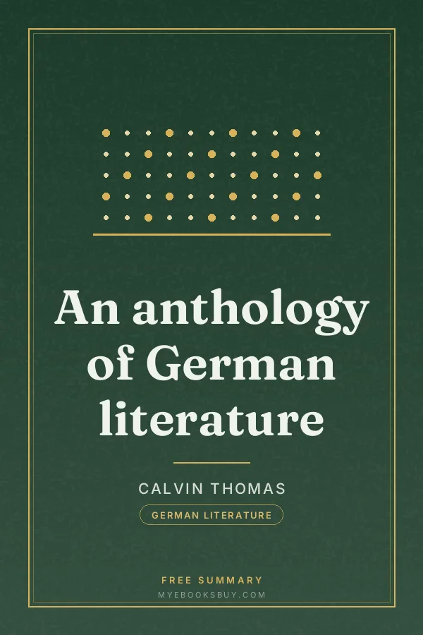 Cover of An anthology of German literature
