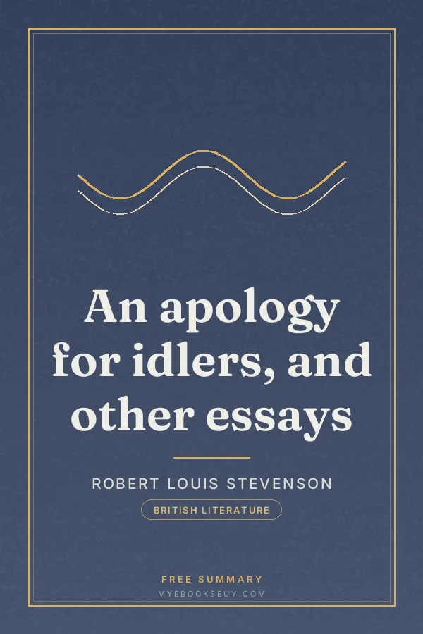 Cover of An apology for idlers, and other essays