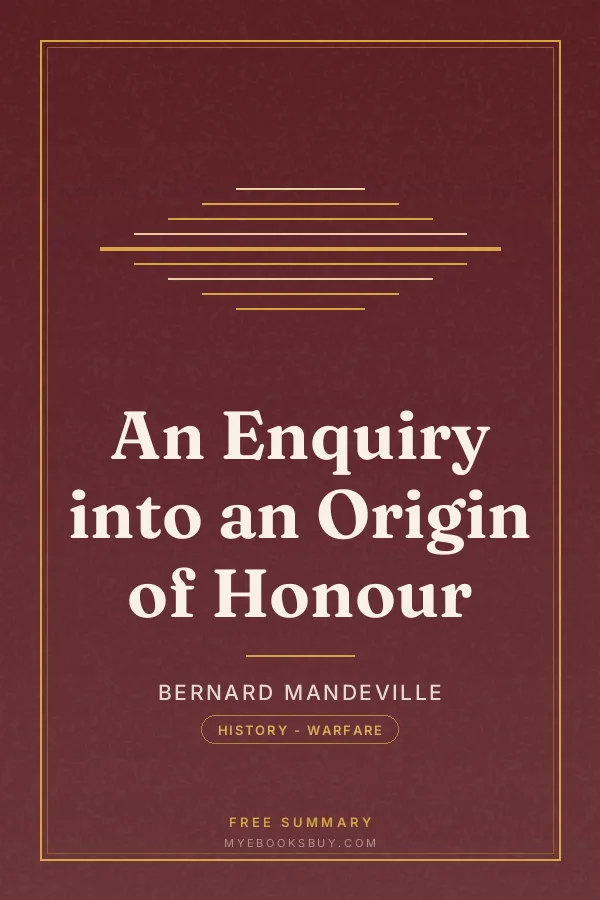 Cover of An Enquiry into an Origin of Honour