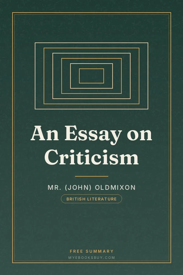 Cover of An Essay on Criticism