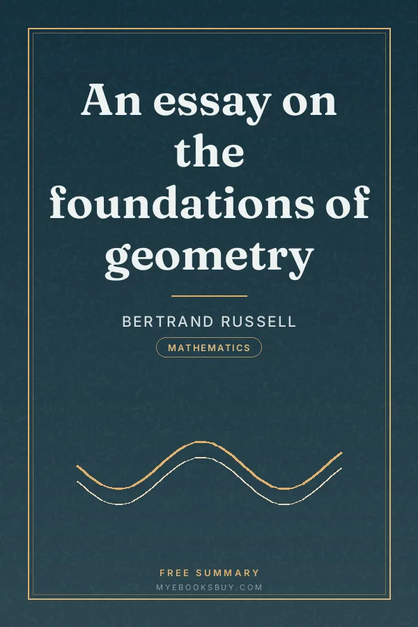 Cover of An essay on the foundations of geometry