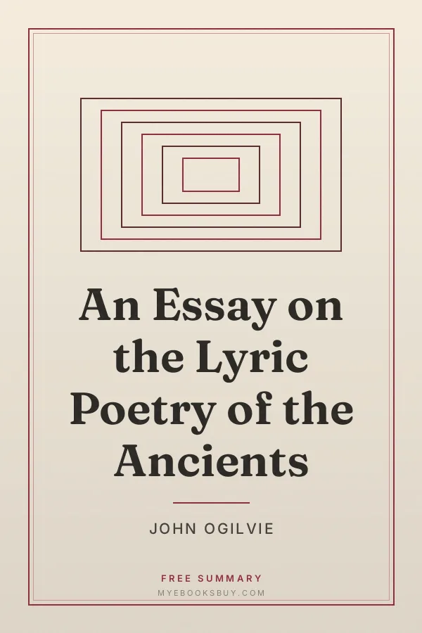 Cover of An Essay on the Lyric Poetry of the Ancients
