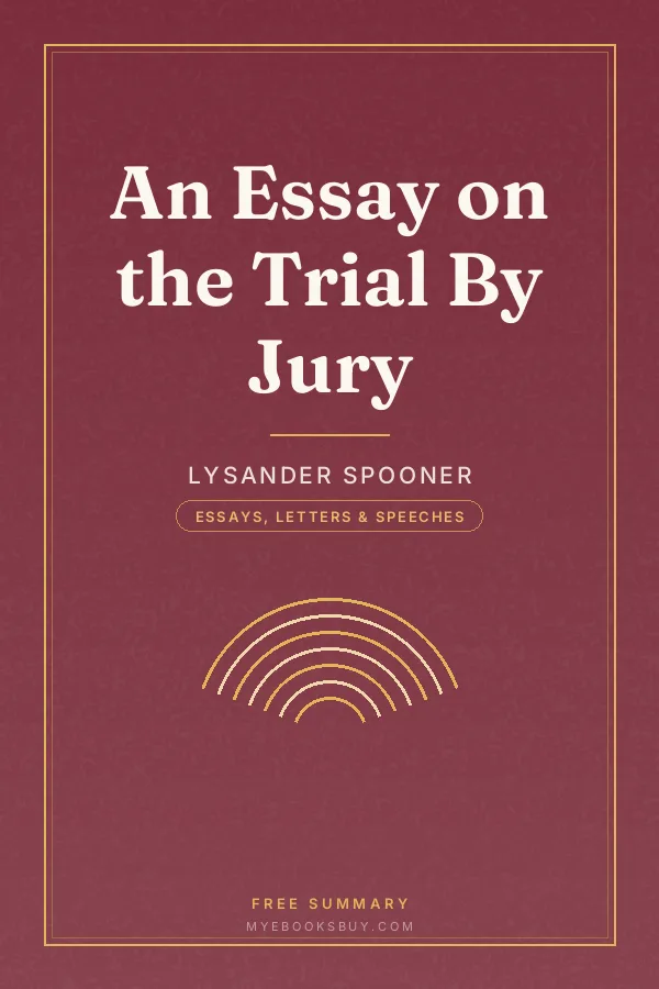 Cover of An Essay on the Trial By Jury