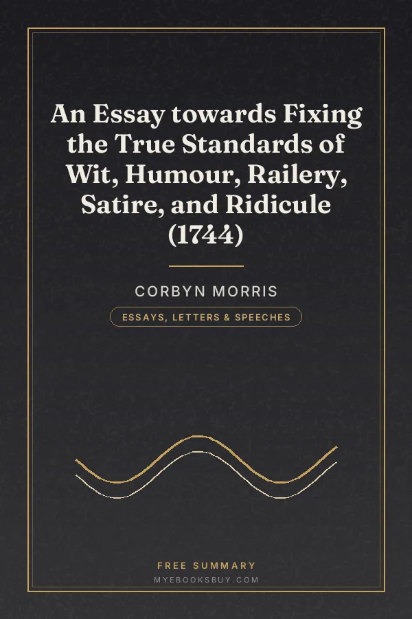 Cover of An Essay towards Fixing the True Standards of Wit, Humour, Railery, Satire, and Ridicule (1744)