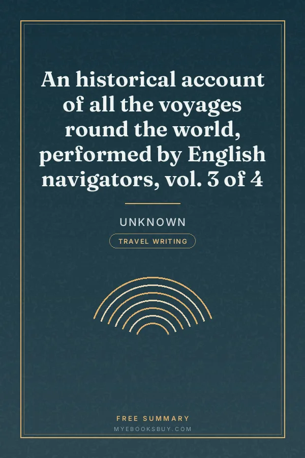 Cover of An historical account of all the voyages round the world, performed by English navigators, vol. 3 of 4