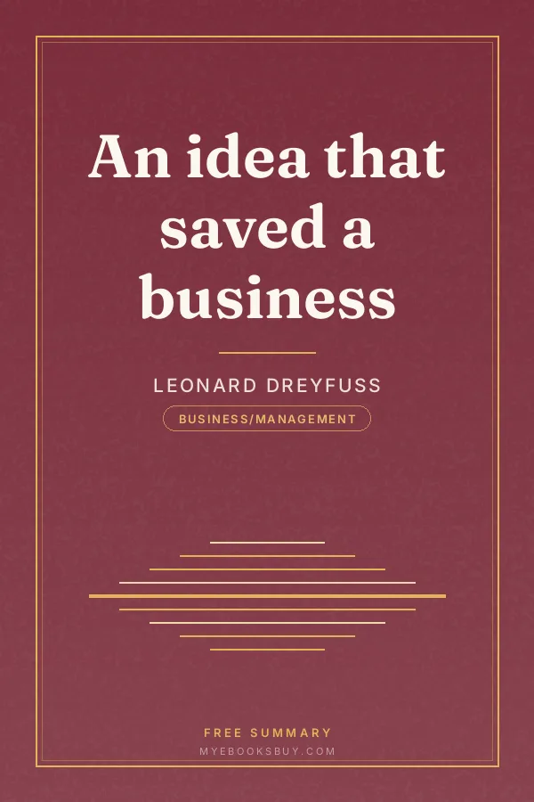 Cover of An idea that saved a business