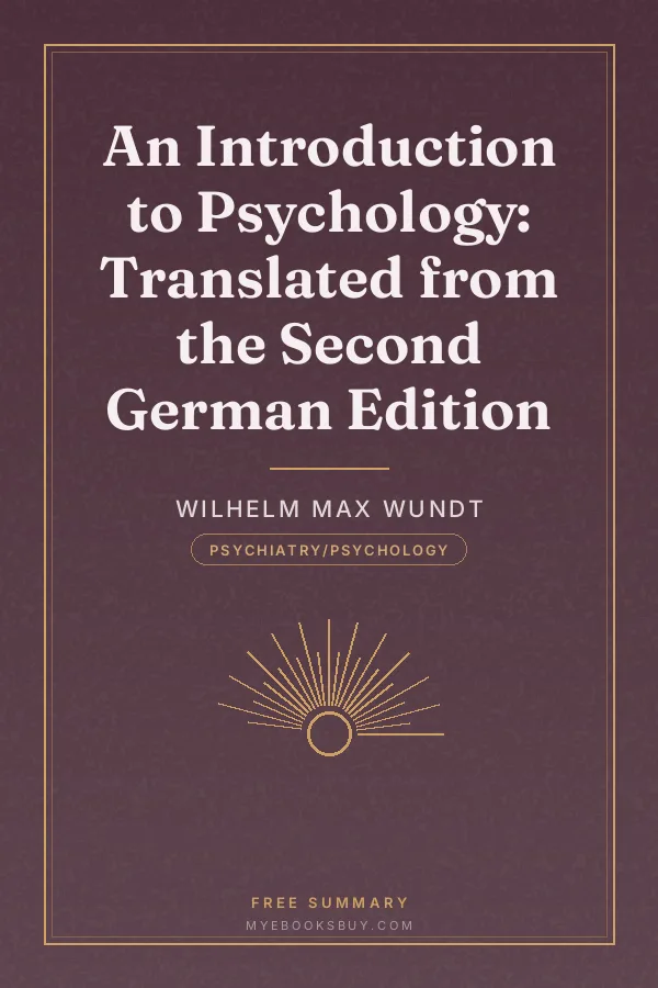 Cover of An Introduction to Psychology: Translated from the Second German Edition