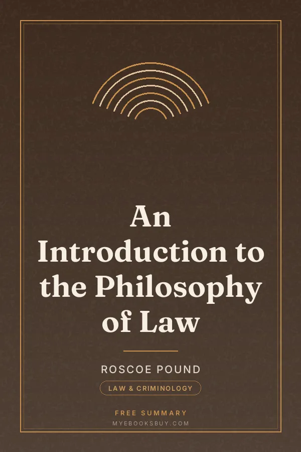 Cover of An Introduction to the Philosophy of Law