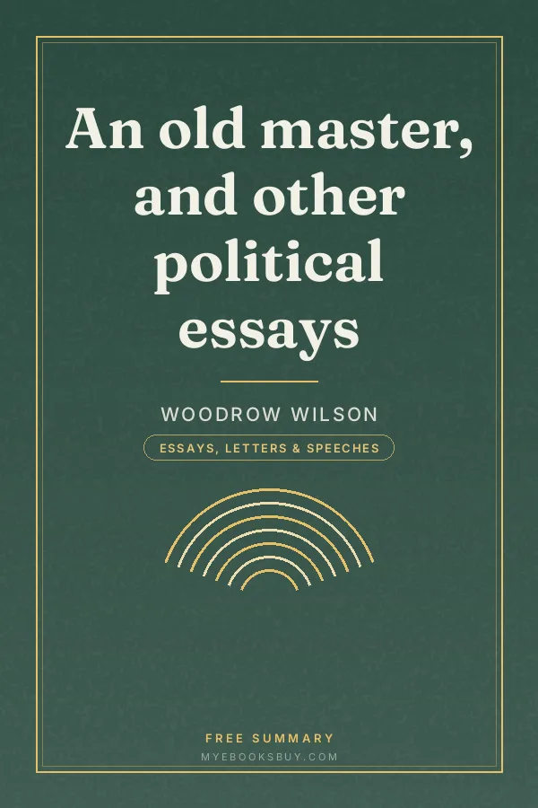 Cover of An old master, and other political essays