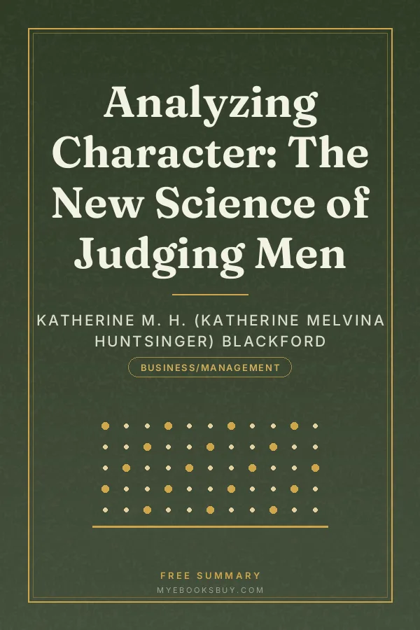 Cover of Analyzing Character: The New Science of Judging Men