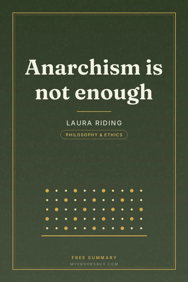 Cover of Anarchism is not enough