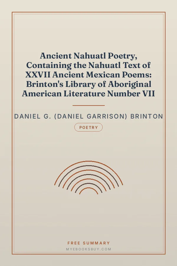 Cover of Ancient Nahuatl Poetry, Containing the Nahuatl Text of XXVII Ancient Mexican Poems: Brinton's Library of Aboriginal American Literature Number VII
