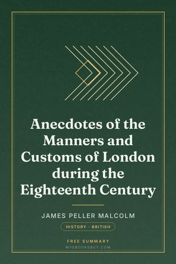 Cover of Anecdotes of the Manners and Customs of London during the Eighteenth Century