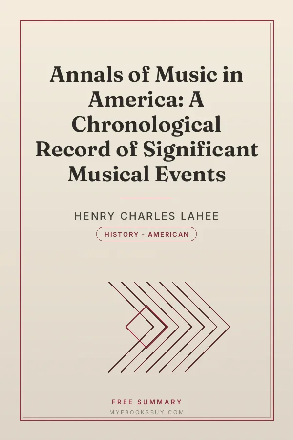 Cover of Annals of Music in America: A Chronological Record of Significant Musical Events