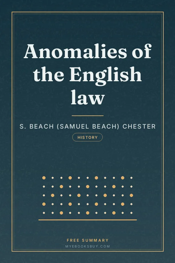 Cover of Anomalies of the English law
