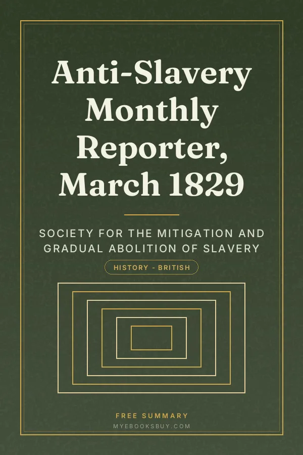 Cover of Anti-Slavery Monthly Reporter, March 1829