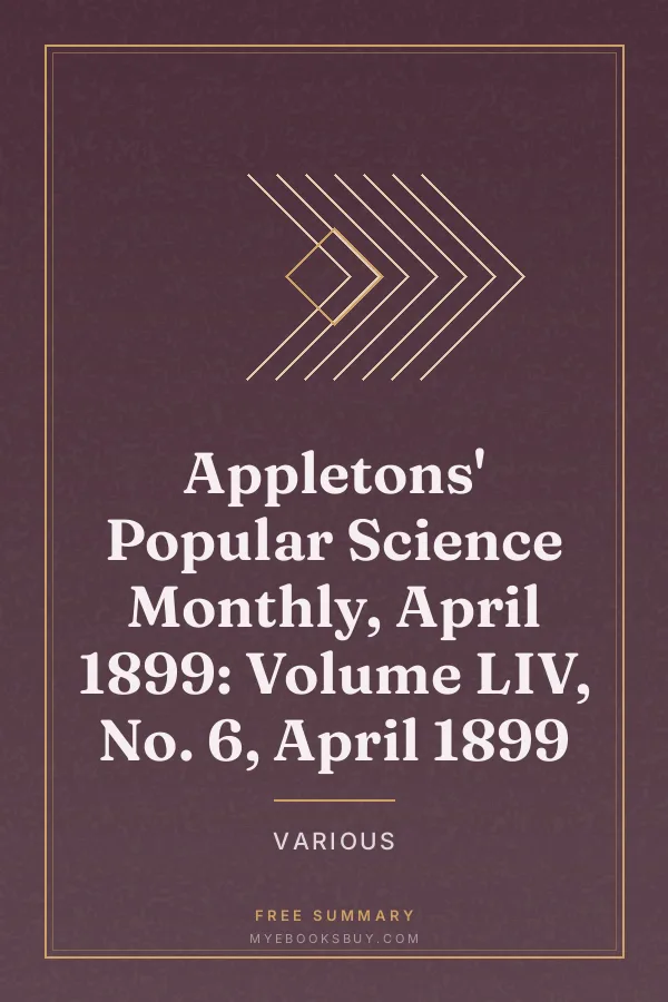Cover of Appletons' Popular Science Monthly, April 1899: Volume LIV, No. 6, April 1899